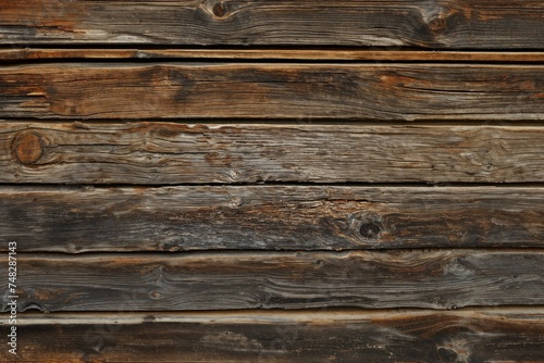 Texture di un piano di legno vecchio e antico marrone scuro photo