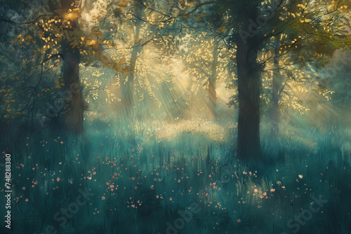 impressionism art nature forest green © Femke