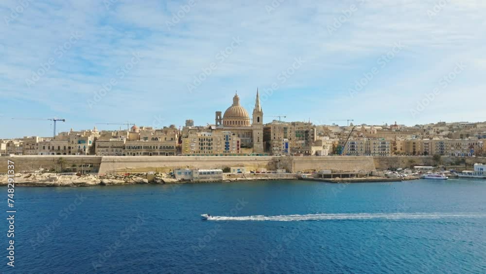 Famous view of Valletta - capital of Maltese island Famous view of Valletta - capital of Maltese island