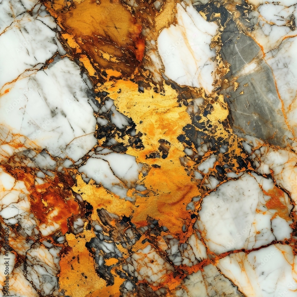 Seamless texture of gold and marble.