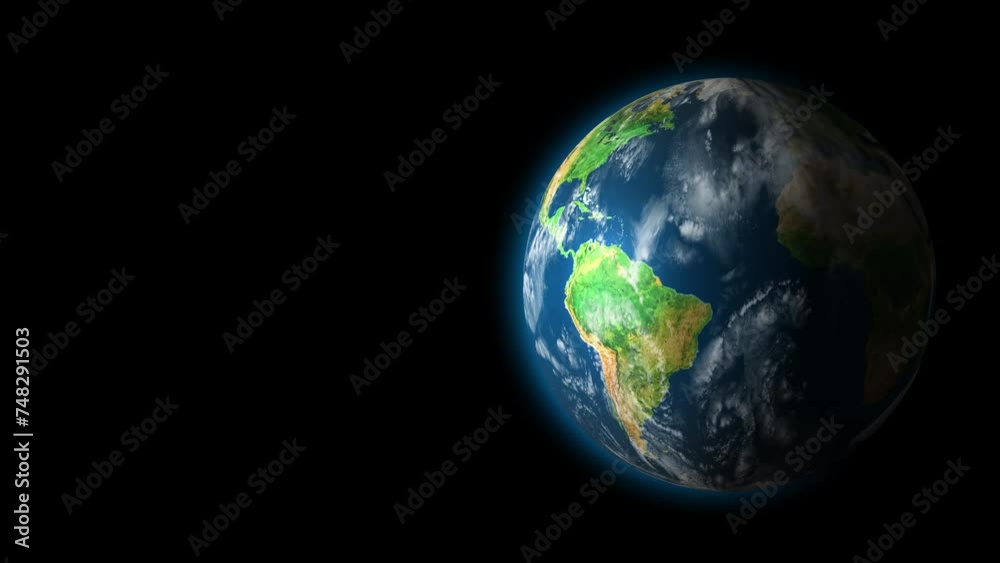 The earth rotates in the black background. Elements of this image furnished by NASA The earth rotates in the black background. Elements of this image furnished by NASA