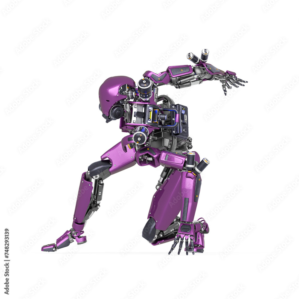 Fototapeta premium apocalypse cyborg ir ready for some action
