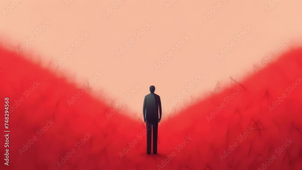 A person with their arms crossed a wall of thorns blocking them from moving forward. Psychology art concept. .