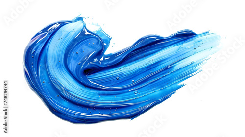 Vibrant Blue Watercolor Brush Strokes: A Captivating Display of Artistic Expression and Creativity