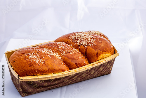 Cozonac, Kozunak or babka is a type of  sweet leavened bread, traditional to Romania and Bulgaria © Vlad Ispas
