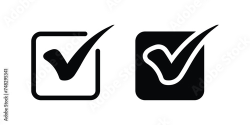 Checkbox icon. flat illustration of vector icon