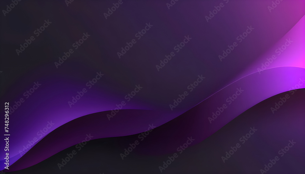 Abstract gradient background. Ultraviolet glow on a dark abstract background. Empty wallpaper template