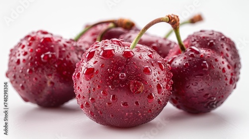 Clipping path with cherry isolated on white background.