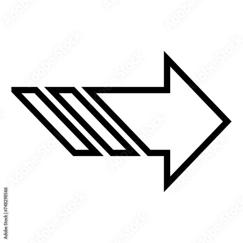 Modern simple arrows right, Arrows on flat style