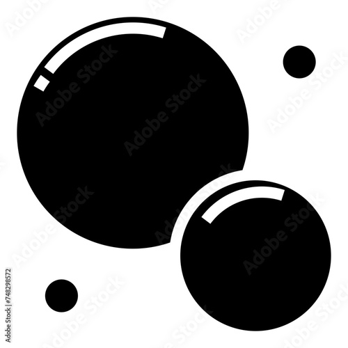Foam or bubbles isolated icons, fizzy drink and effervescent effect
