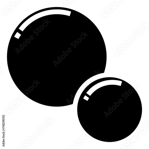 Foam or bubbles isolated icons, fizzy drink and effervescent effect