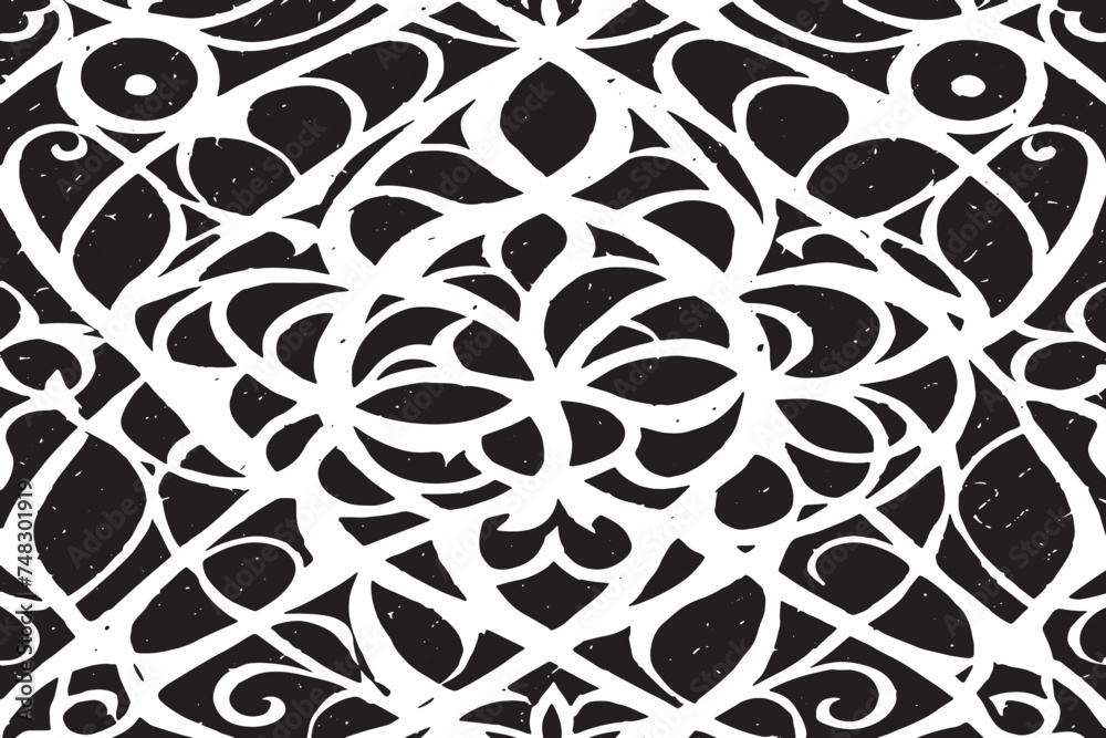 black texture on white background, vector image black and white