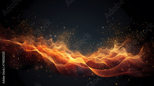 Magical abstract background with sparkling light trails