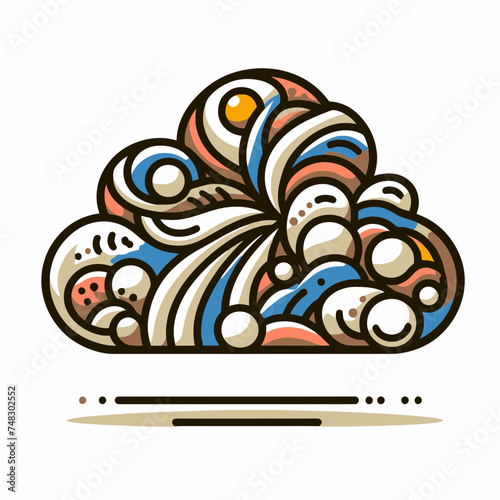 illustration of an background with clouds