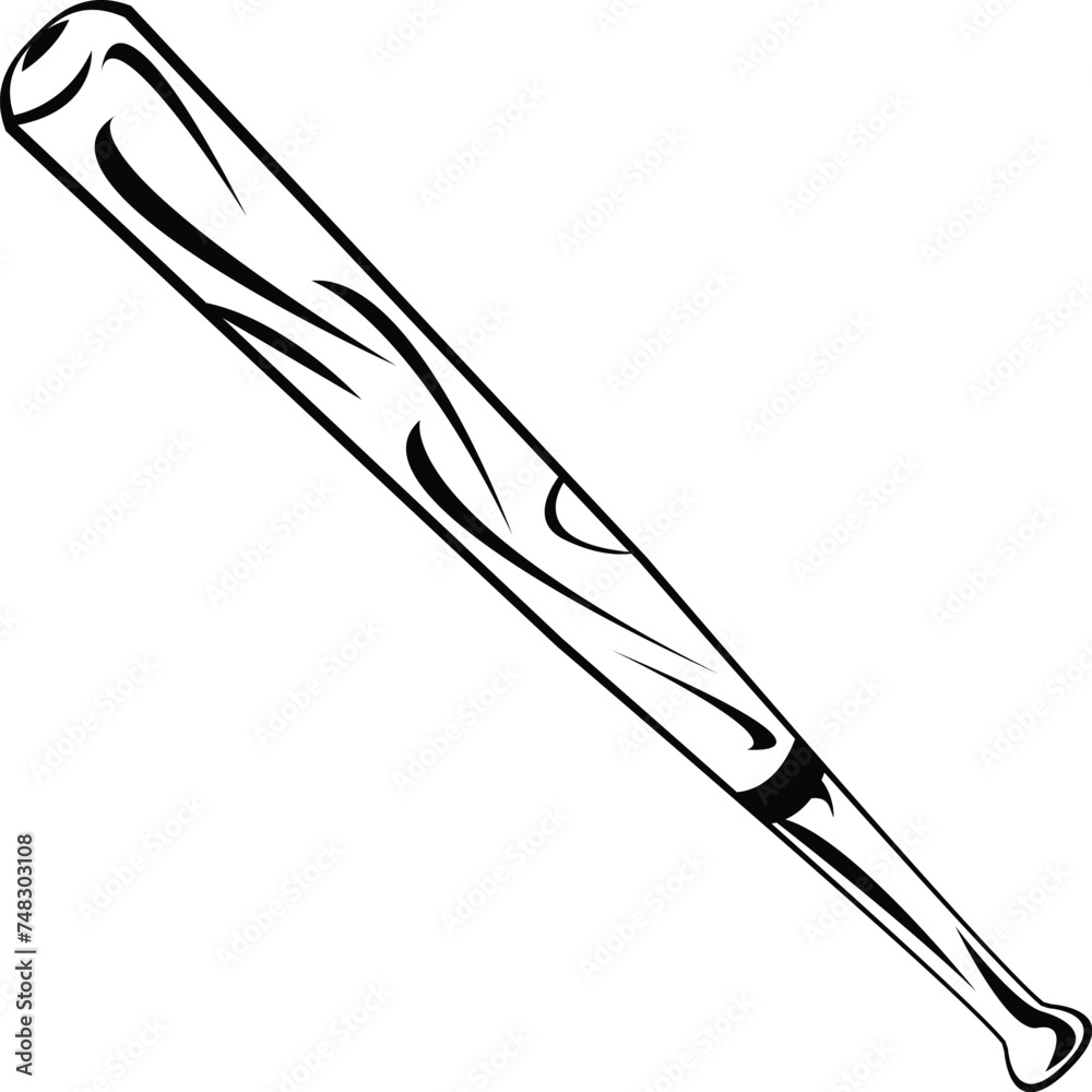 baseball Bat isolated on white background - baseball bat silhouette baseball Bat isolated on white background - baseball bat silhouette