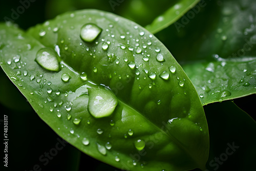 Dew-Kissed Beauty: Leaf Adorned with Nature's Elixir