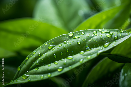 Dew-Kissed Beauty: Leaf Adorned with Nature's Elixir