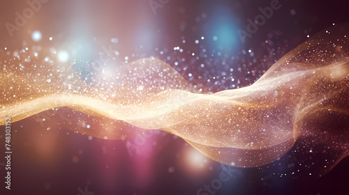 Magical abstract background with sparkling light trails