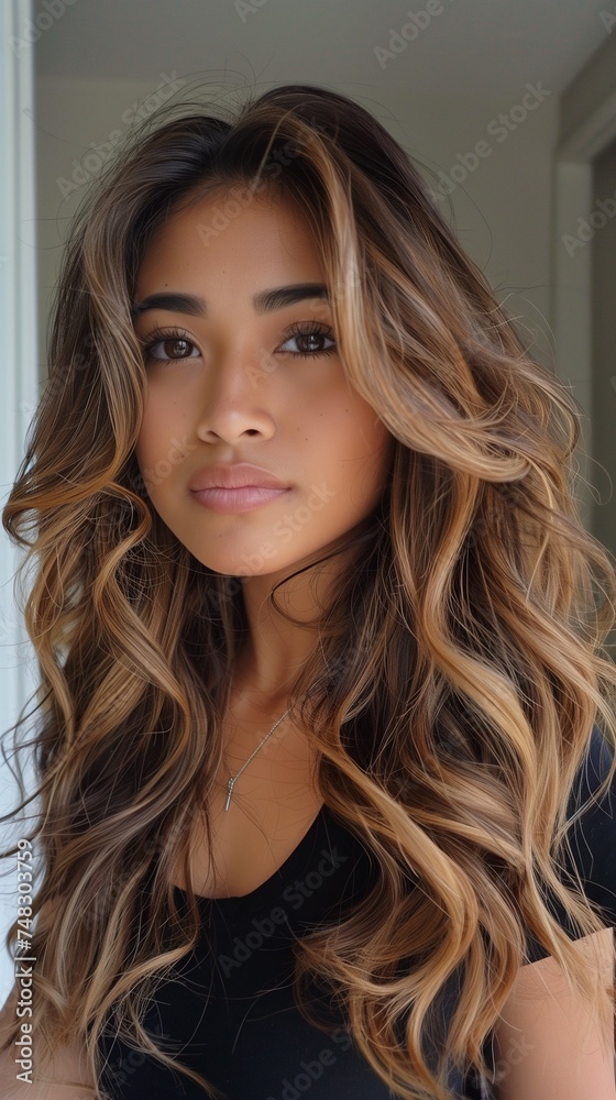 beautiful model with a glamorous hair style sombre beautiful model with a glamorous hair style sombre