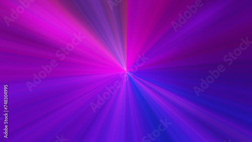 Pink, purple and blue starburst effect or light trails moving to infinity. Abstract high resolution full frame technology background with copy space.