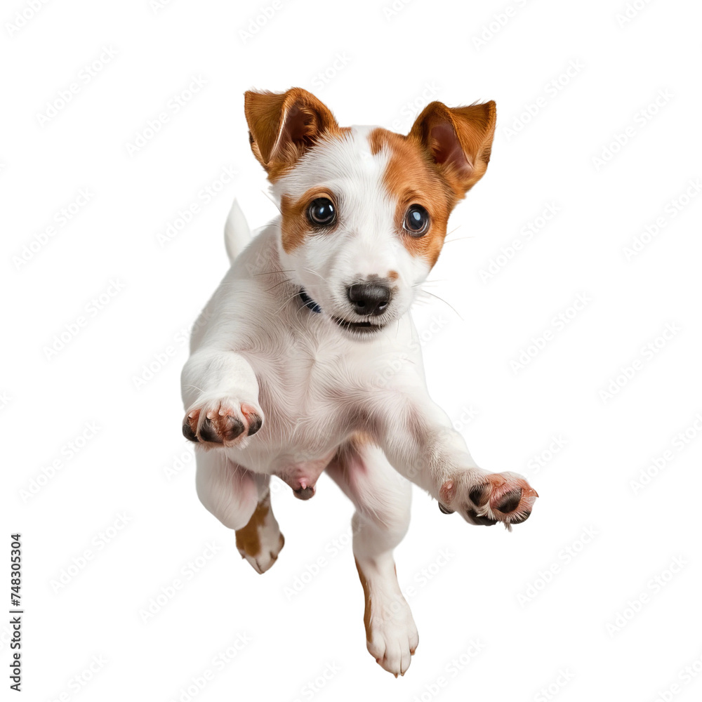 jack russell terrier isolated on white