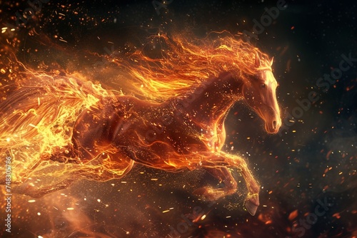Heart of Flames: Fire Horse Artwork
