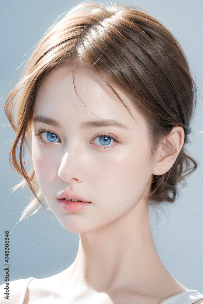 Gorgeous Young Female Model - Fashion or Cosmetics Model - Beauty with Perfect Fine Features - Beautiful Smooth Hair Gorgeous Young Female Model - Fashion or Cosmetics Model - Beauty with Perfect Fine Features - Beautiful Smooth Hair