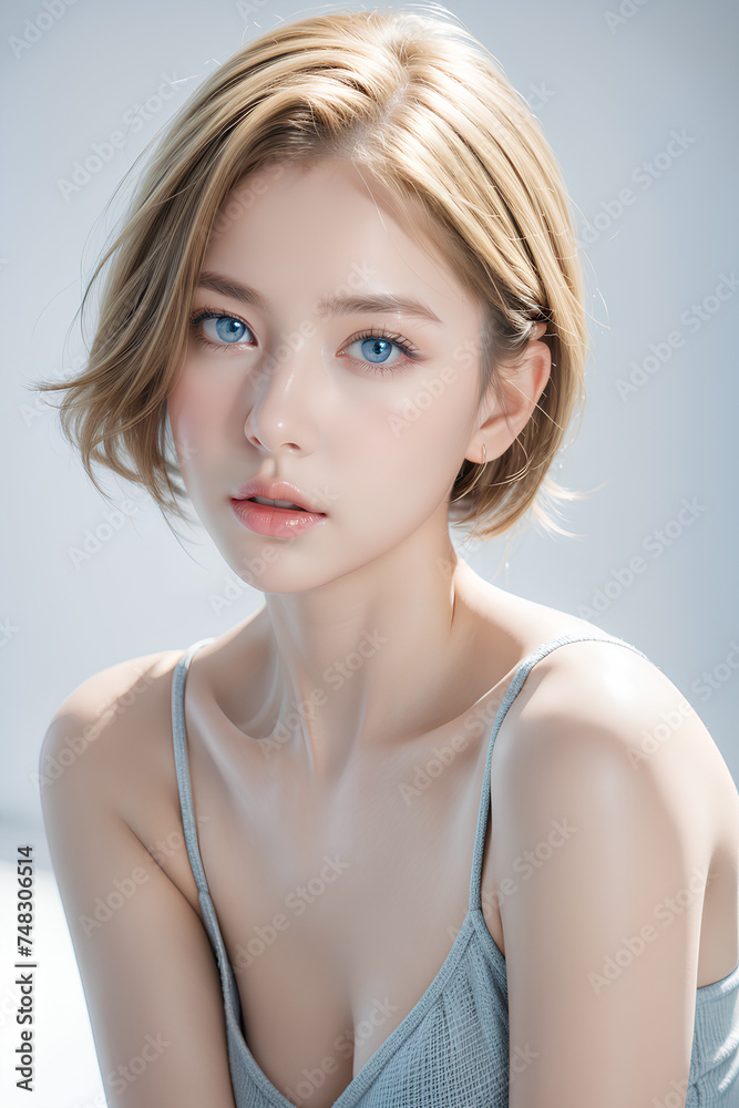 Gorgeous Young Female Model - Fashion or Cosmetics Model - Beauty with Perfect Fine Features - Beautiful Smooth Hair Gorgeous Young Female Model - Fashion or Cosmetics Model - Beauty with Perfect Fine Features - Beautiful Smooth Hair