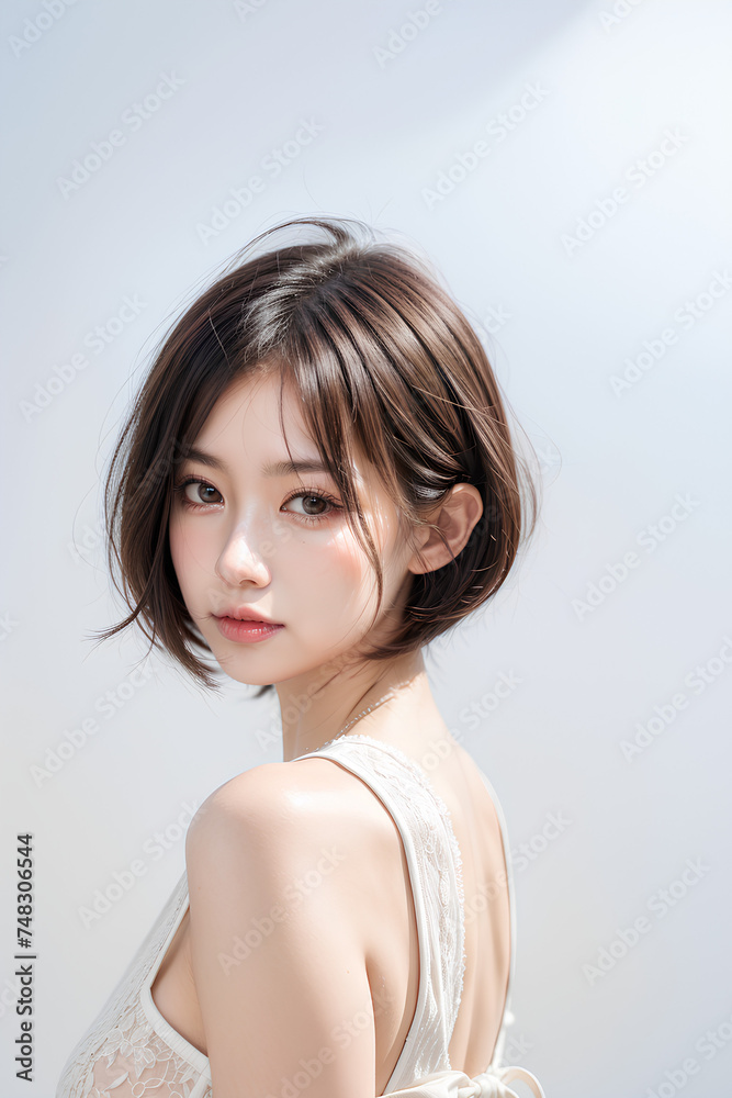 Gorgeous Young Female Model - Fashion or Cosmetics Model - Beauty with Perfect Fine Features - Beautiful Smooth Hair Gorgeous Young Female Model - Fashion or Cosmetics Model - Beauty with Perfect Fine Features - Beautiful Smooth Hair