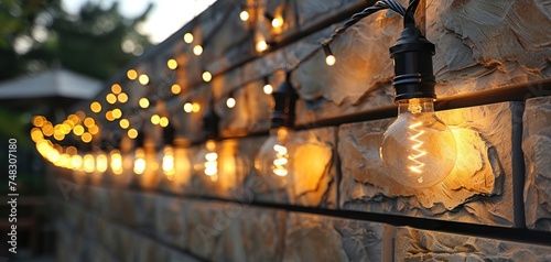 a white outdoor string light led string lights