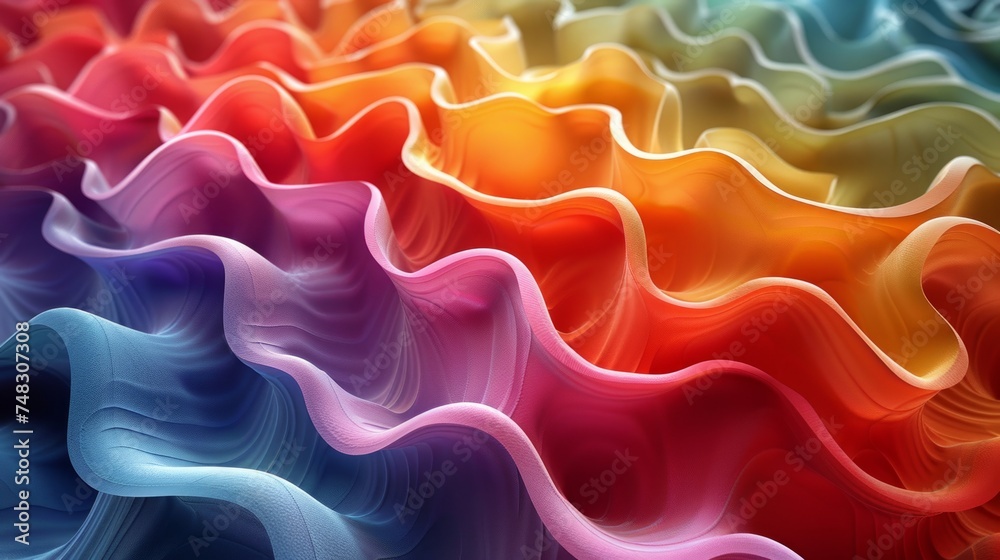 Vibrant Abstract Wavy Spectrum Backdrop for Product Advertising Generative AI Vibrant Abstract Wavy Spectrum Backdrop for Product Advertising Generative AI