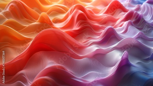Vibrant Abstract Wavy Spectrum Backdrop for Product Advertising Generative AI