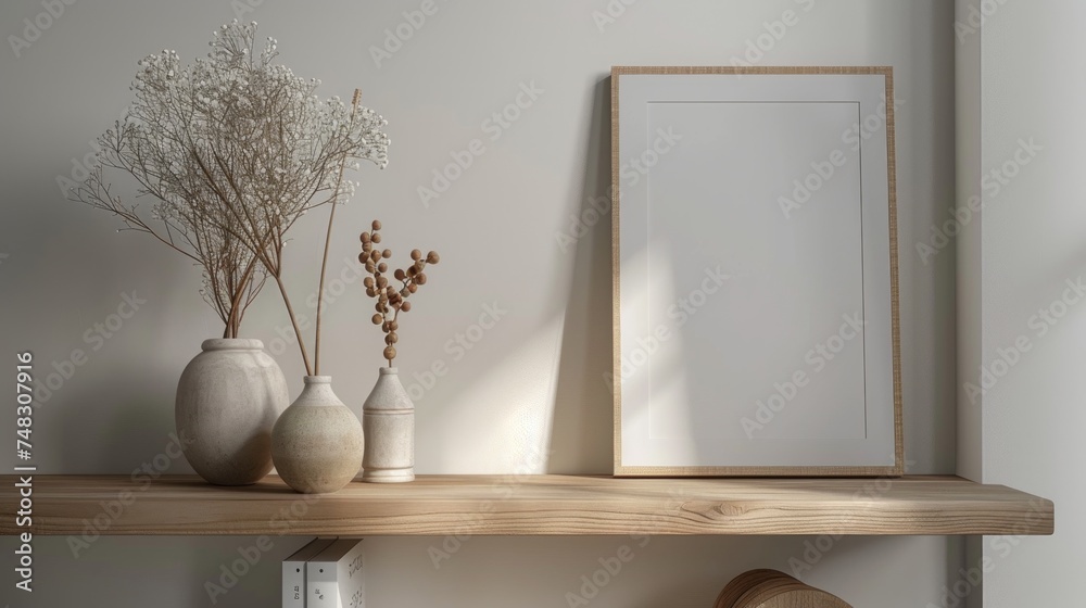 Minimal White Box Mockup on Clean White Background Generative AI Minimal White Box Mockup on Clean White Background Generative AI