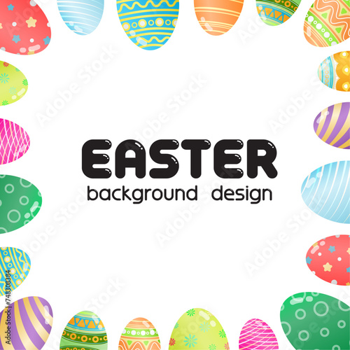 border frame easter eeg day festival background design