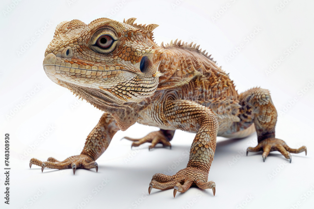 Chameleon Iguana lizard isolated