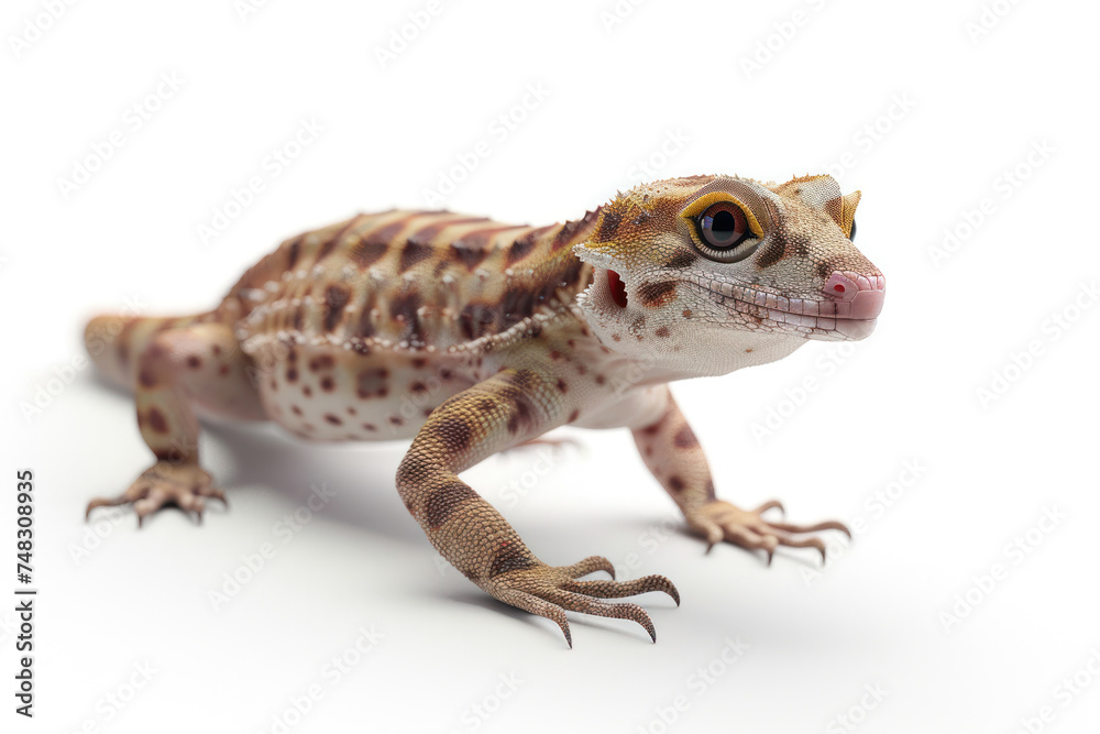 Naklejka premium Chameleon Iguana lizard isolated