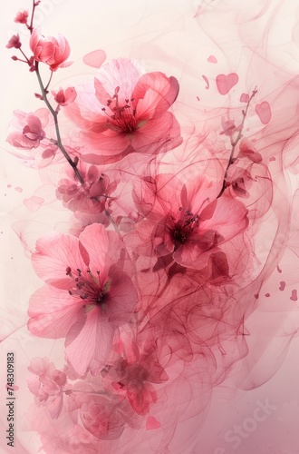 an image of pink flowers in the shape of a heart