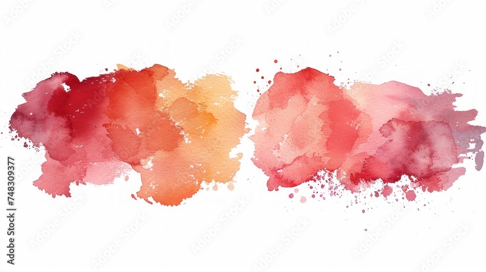 Abstract Watercolor Blots Art Generative AI