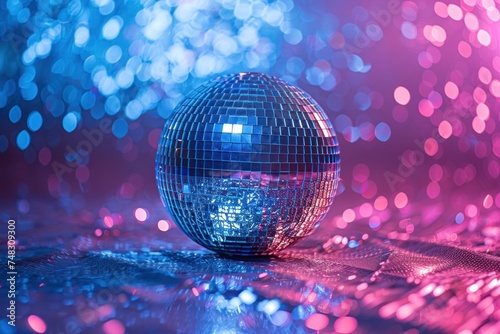 ball in disco lighting and shining