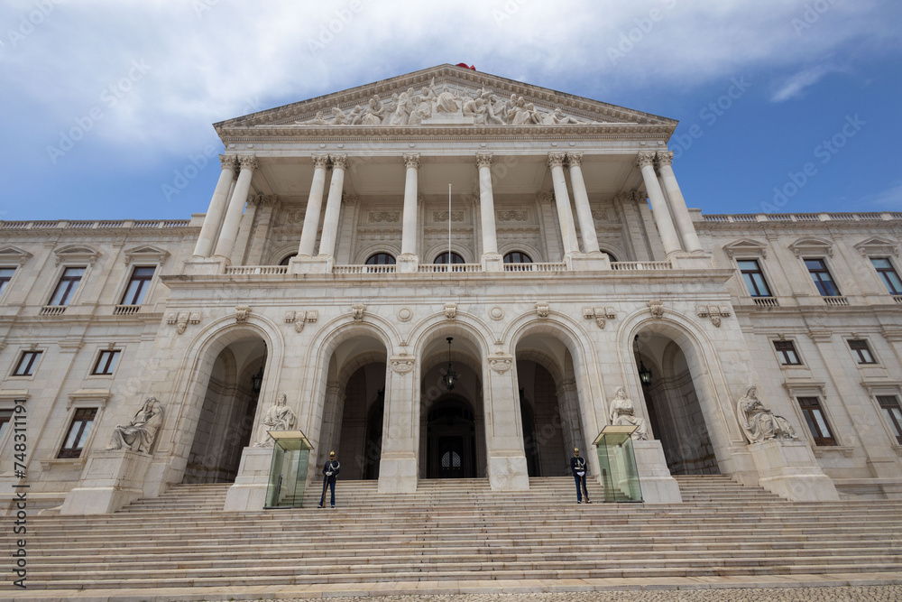 Lisbon Portugal - 7 September 2023 - The seat of the palace of the Portuguese authorities in the capital Lisbon