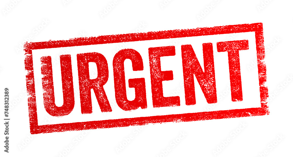 Urgent - requiring immediate action or attention, text concept stamp Urgent - requiring immediate action or attention, text concept stamp