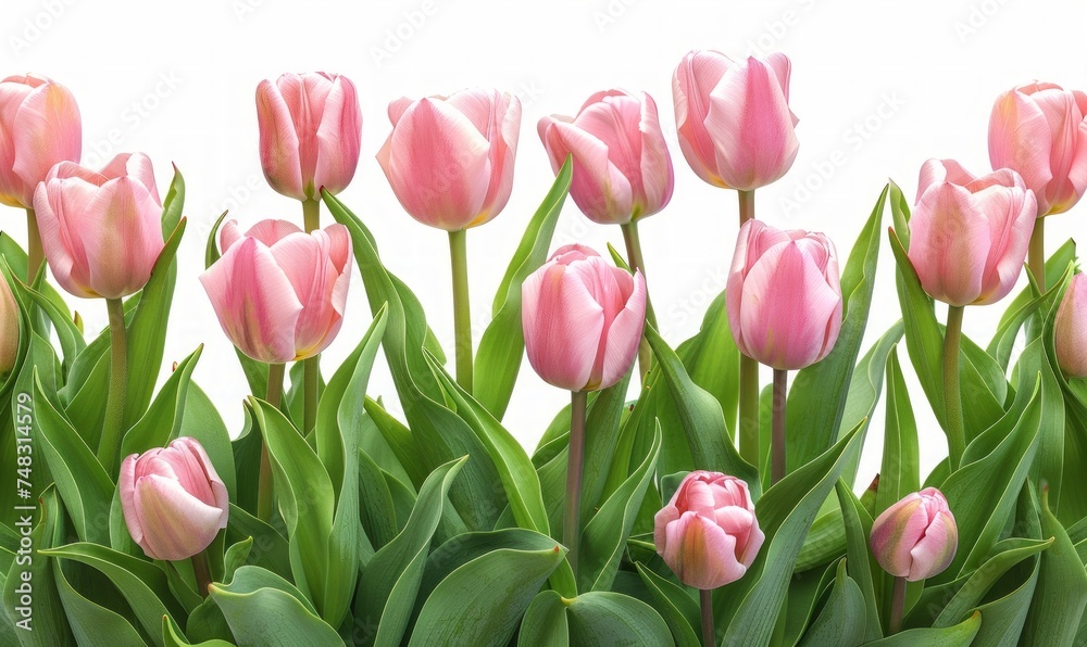 Pink Tulips with Clean and Minimal Layout Generative AI Pink Tulips with Clean and Minimal Layout Generative AI