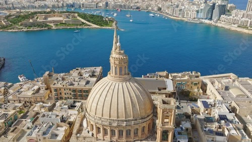 Basilica Our Lady of Mount Carme in Valletta and Manoel island, Malta photo