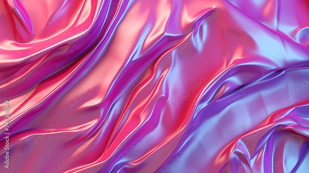 Obraz premium Bright holographic foil background, vivid multicolored and pastel trendy background