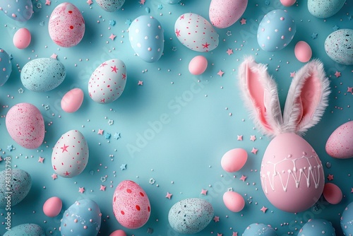 easter bunnies and easter eggs