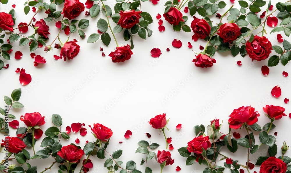 Heartfelt Valentine's Day Layout with White Copy Space Generative AI Heartfelt Valentine's Day Layout with White Copy Space Generative AI