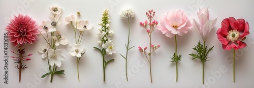 flowers arrangement on a white background