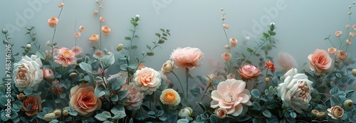 flowers arrangement on a white background