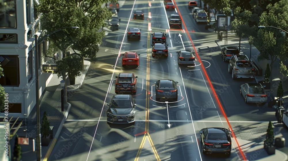 Visualization of the interaction of self-driving autonomous vehicles ...