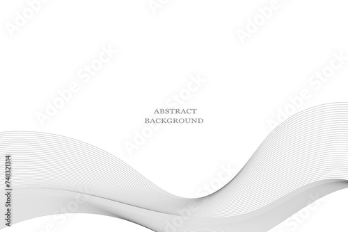 bstract wave element for design. Digital frequency track equalizer. Stylized line art background. Vector illustration. Wave with lines created using blend tool. Curved wavy line, smooth stripe.